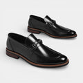 Slip-On Bit Loafers Polished Almond Toe for Men