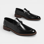 Slip-On Bit Loafers Polished Almond Toe for Men