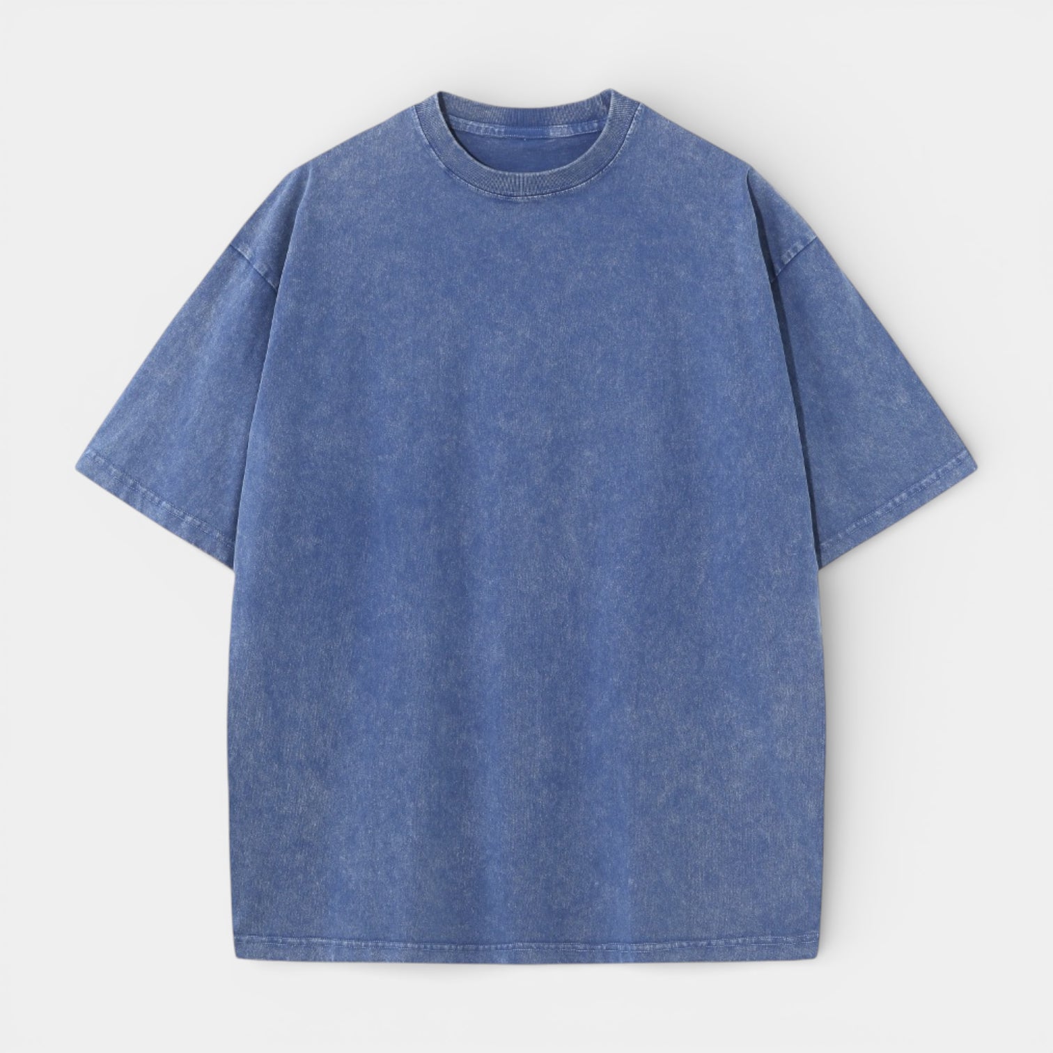 Washed Short Sleeve Pullover Tee Relaxed Fit for Men