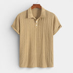 Geometric Pattern Short Sleeve Polo Shirt for Men