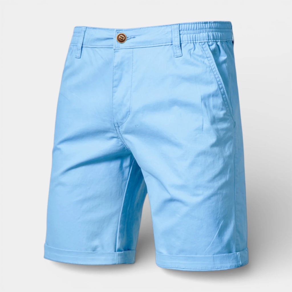 Chino Shorts Straight Fit Flat Front for Men