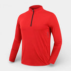 Quarter-Zip Pullover Stand Collar Long Sleeve for Men