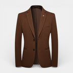 Two-Button Notch Lapel Blazer With Pin for Men