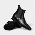Faux Leather Chelsea Boots Elastic Panel for Men