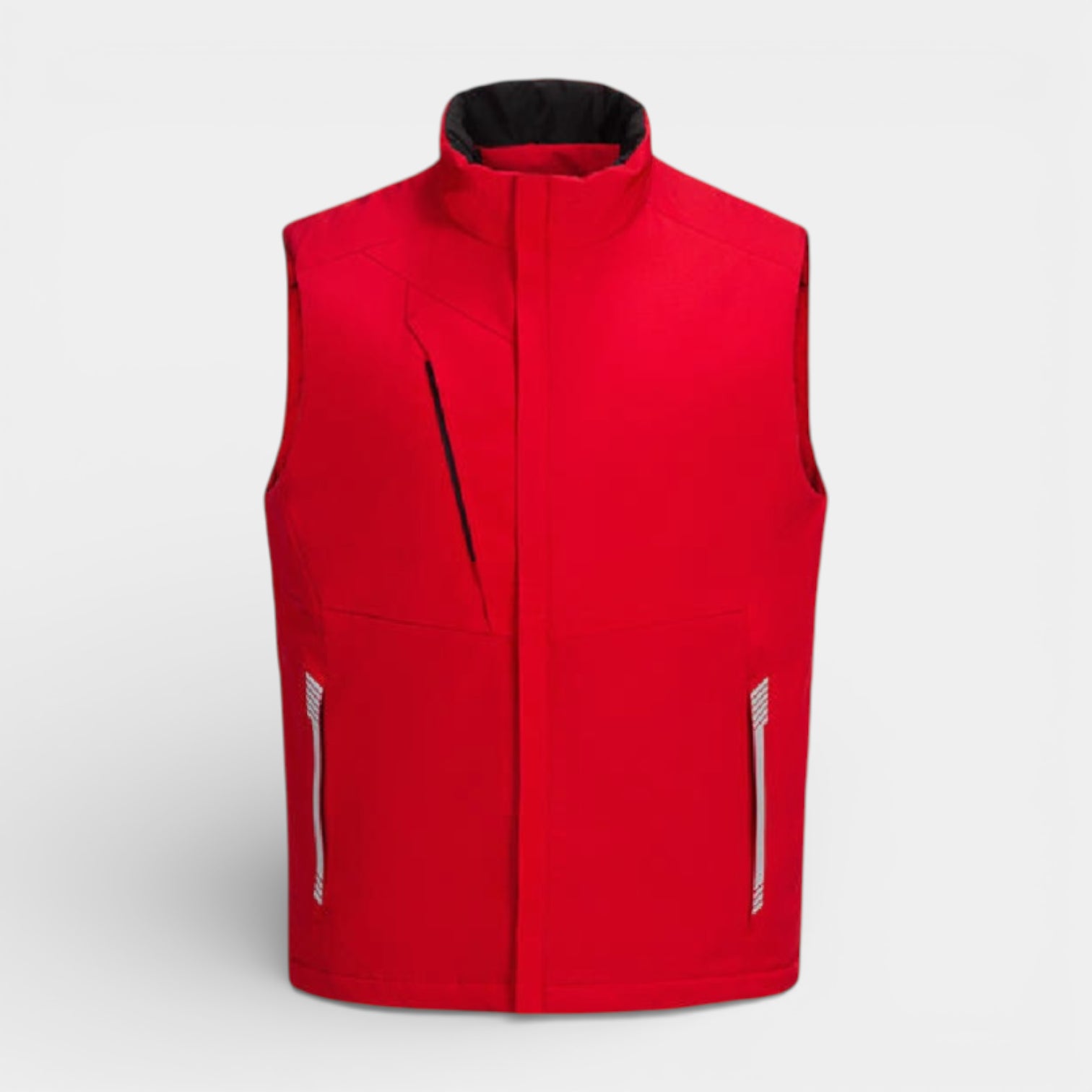 Slim Fit Zip-Up Stand Collar Vest for Men
