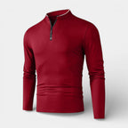 Long Sleeve Quarter-Zip Shirt Slim Fit for Men