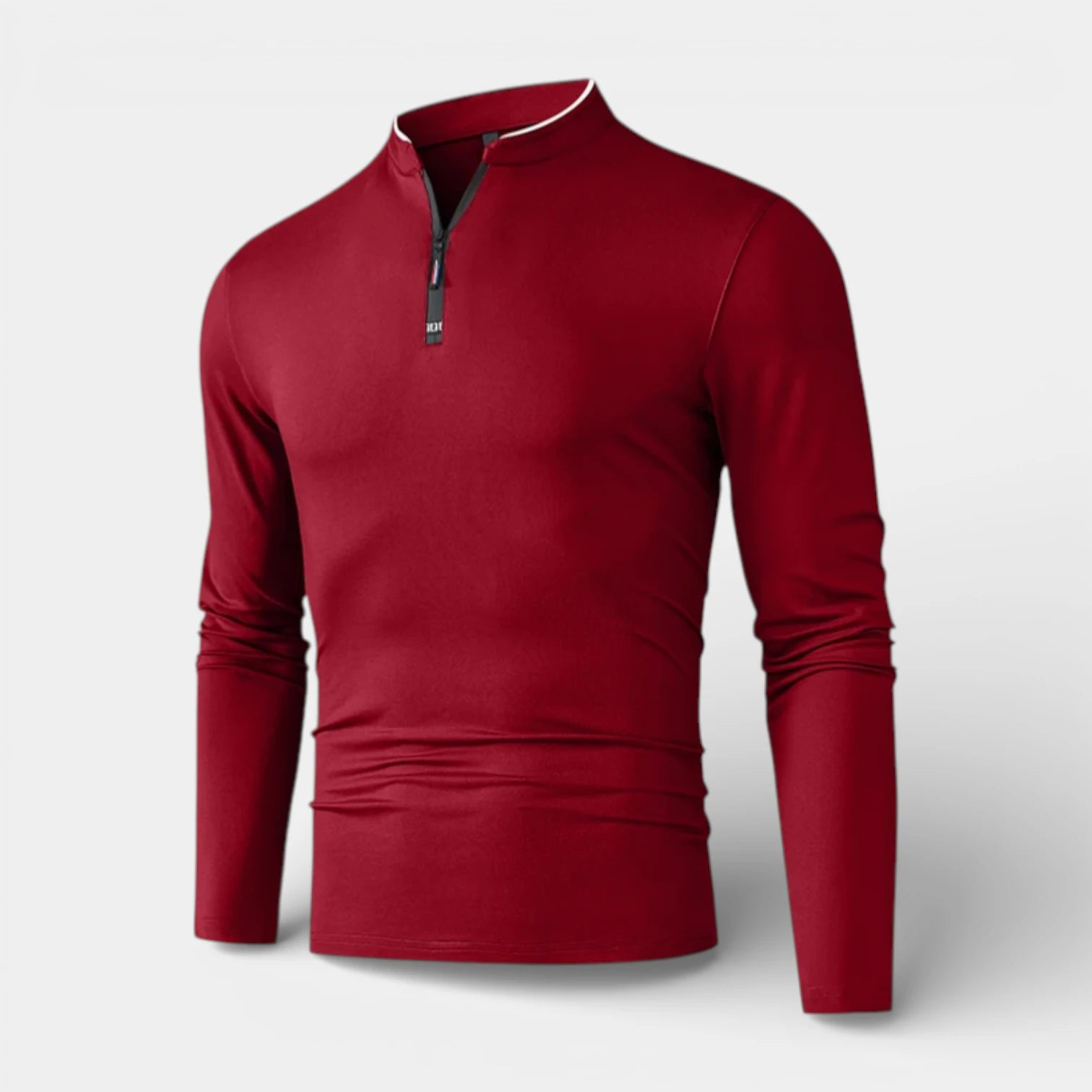 Long Sleeve Quarter-Zip Shirt Slim Fit for Men
