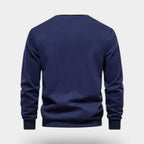 Dress Collar Polo Sweatshirt Cotton Pullover for Men