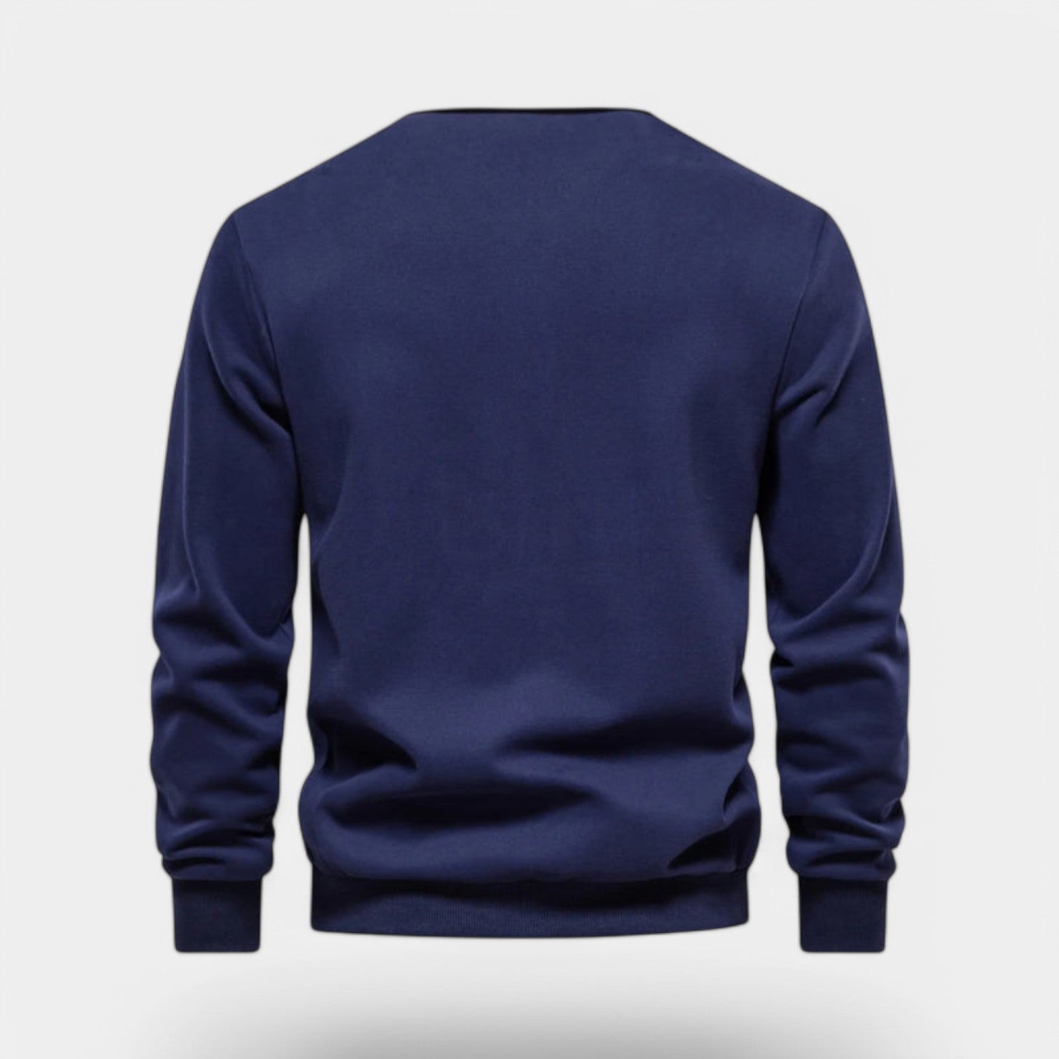 Dress Collar Polo Sweatshirt Cotton Pullover for Men