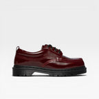 Women's Genuine Leather Lace-Up Derby Shoes