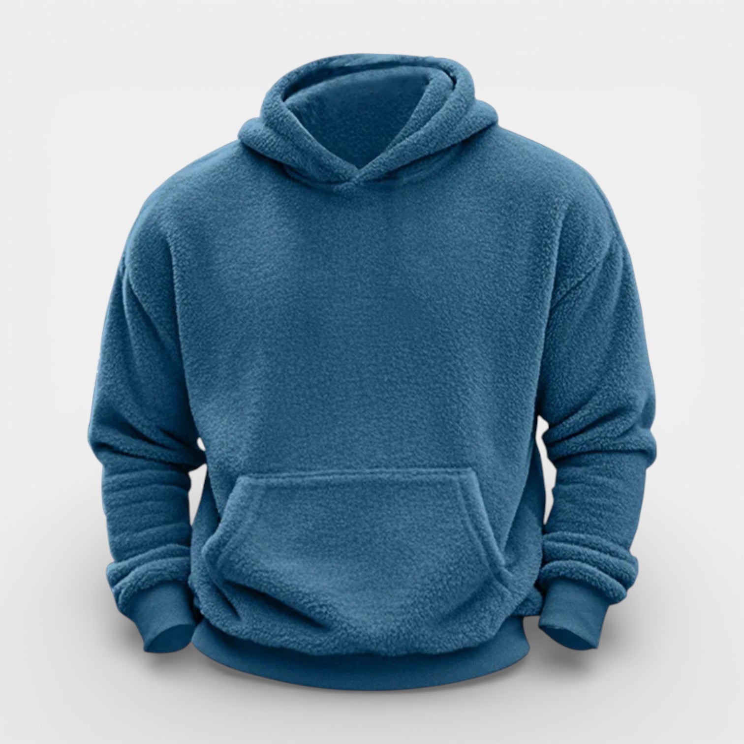 Fleece Pullover Hoodie Relaxed Fit for Men