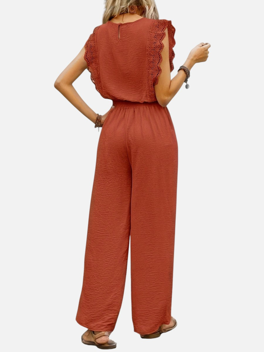 Women's Two-Piece Set with Wide Leg Trousers