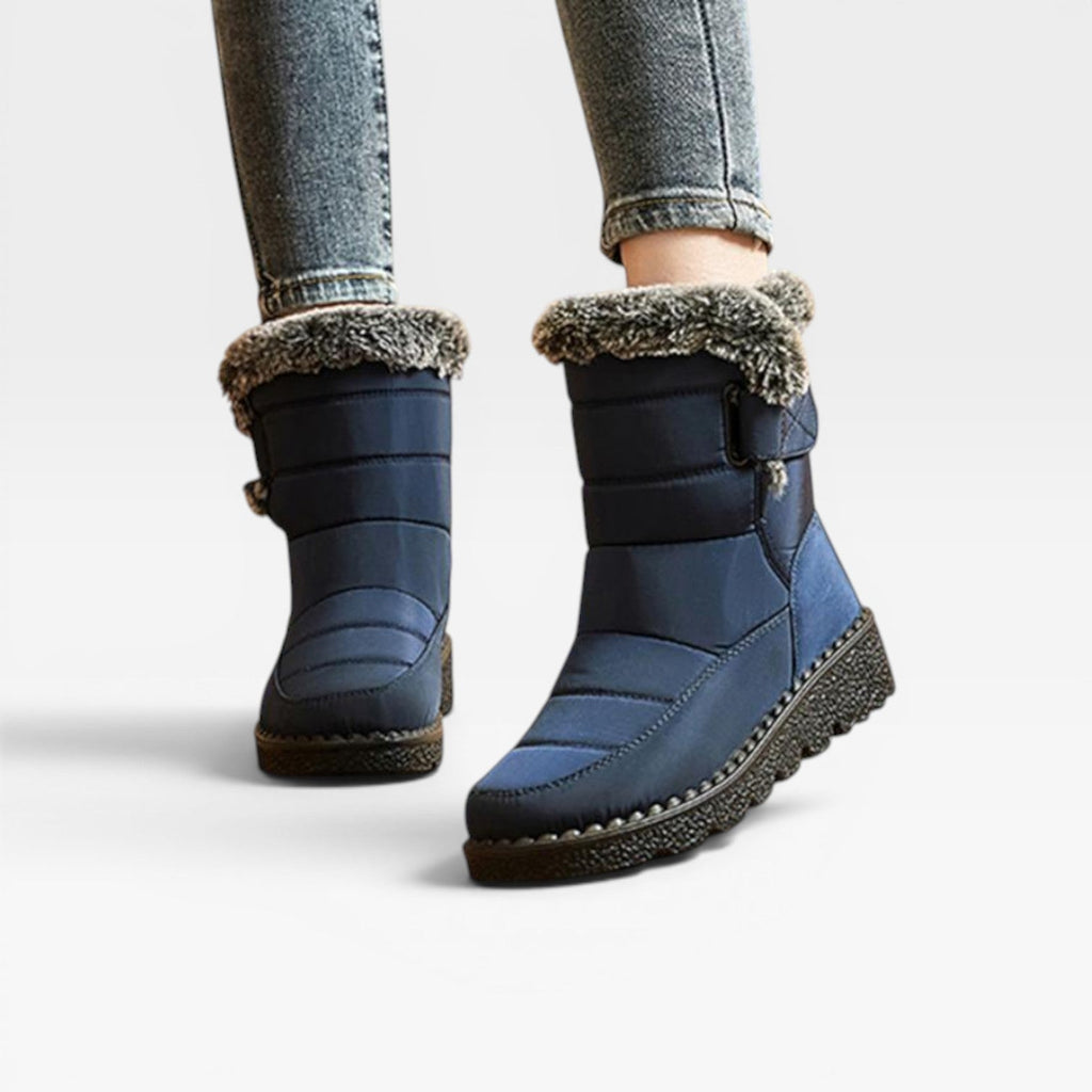 Women's Quilted Faux Fur Snow Boots