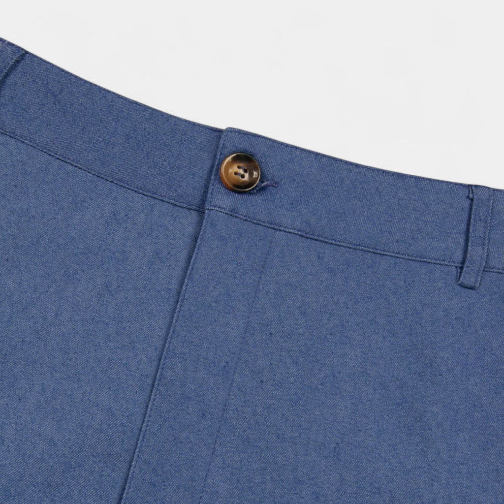 Slim Fit Stretch Trousers Flat Front Tapered for Men