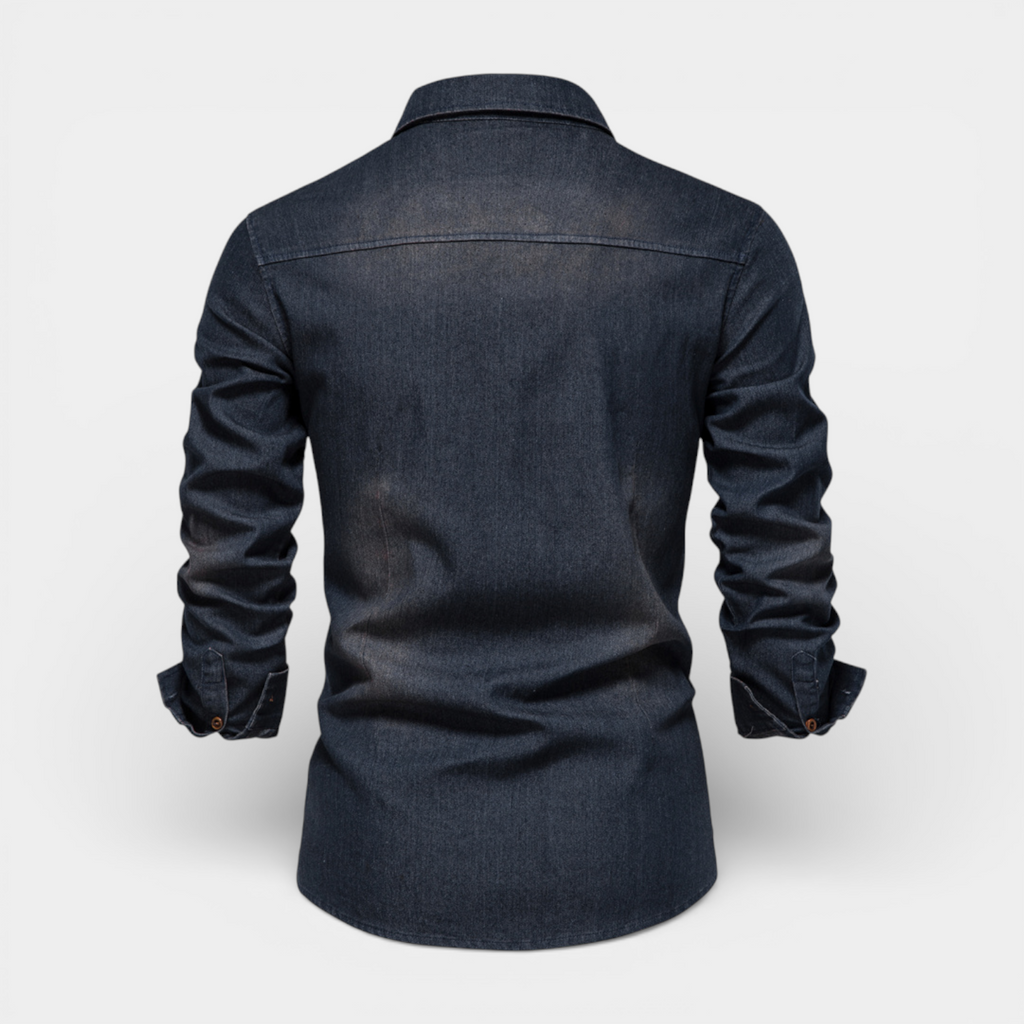 Denim Button-Up Shirt Regular Fit for Men