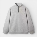 Long Sleeve Quarter-Zip Pullover Sweater for Men