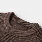Textured Crewneck Knit Sweater Regular Fit for Men