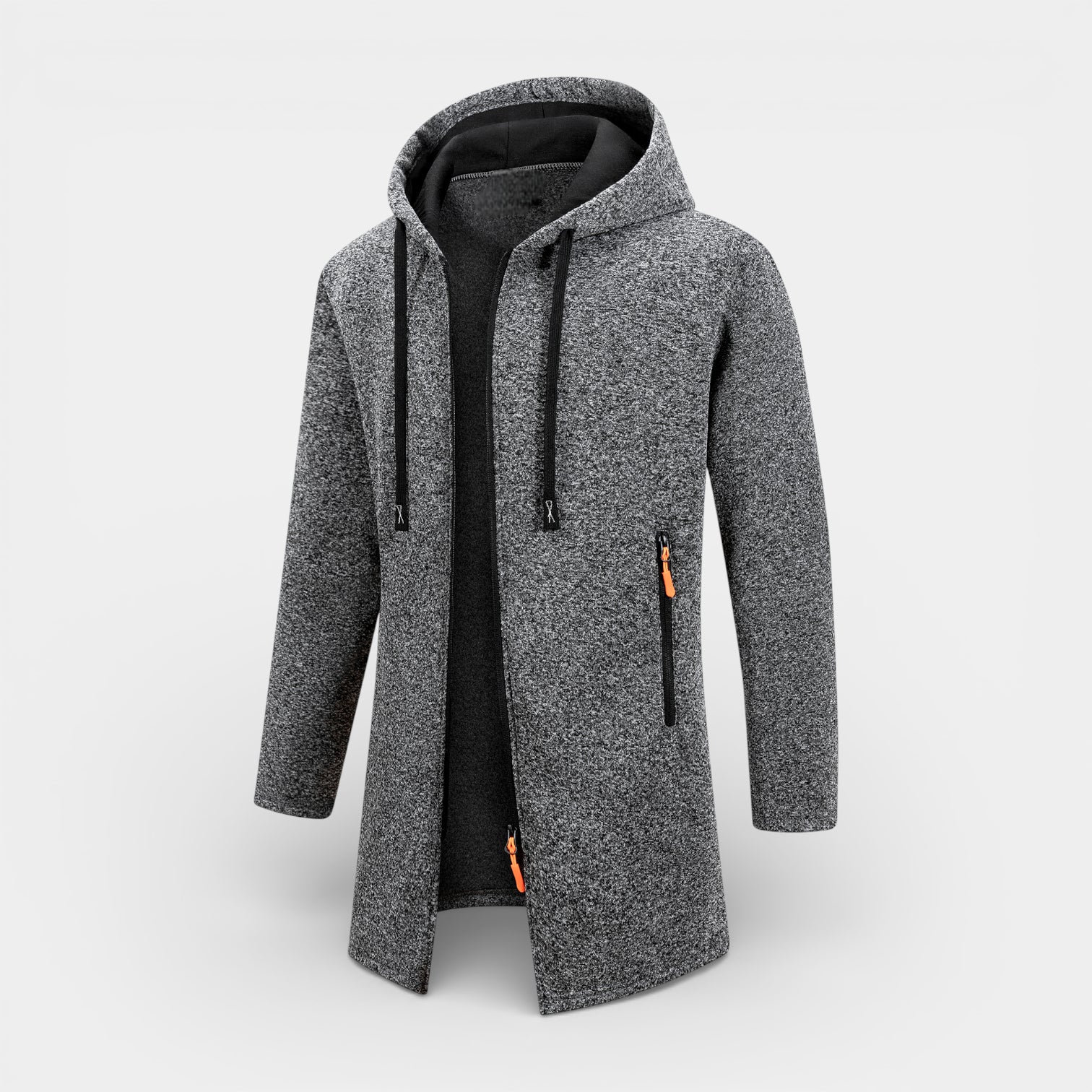 Longline Hooded Full-Zip Jacket Regular Fit for Men