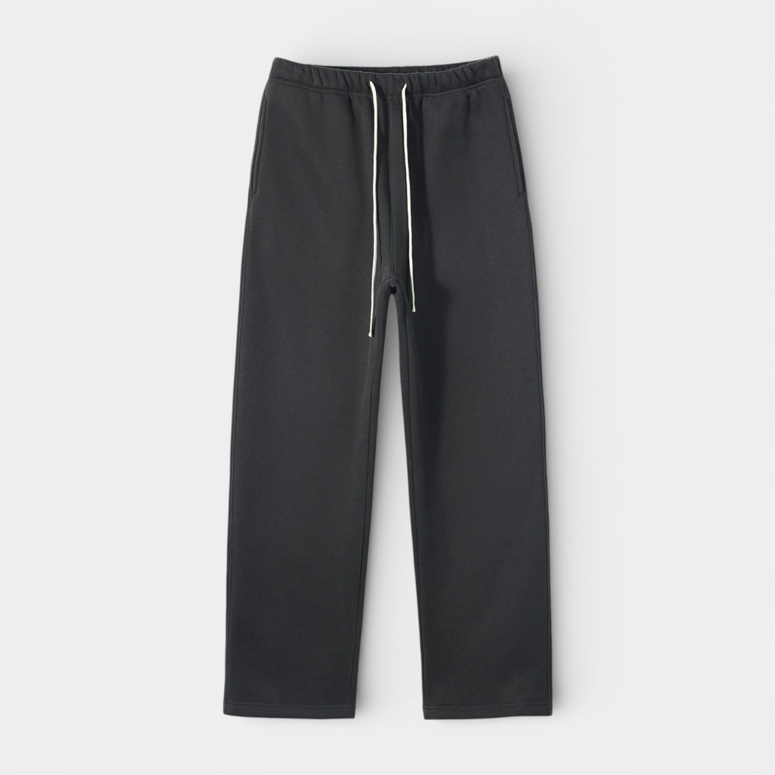Knit Drawstring Pants Straight Leg Relaxed Fit for Men