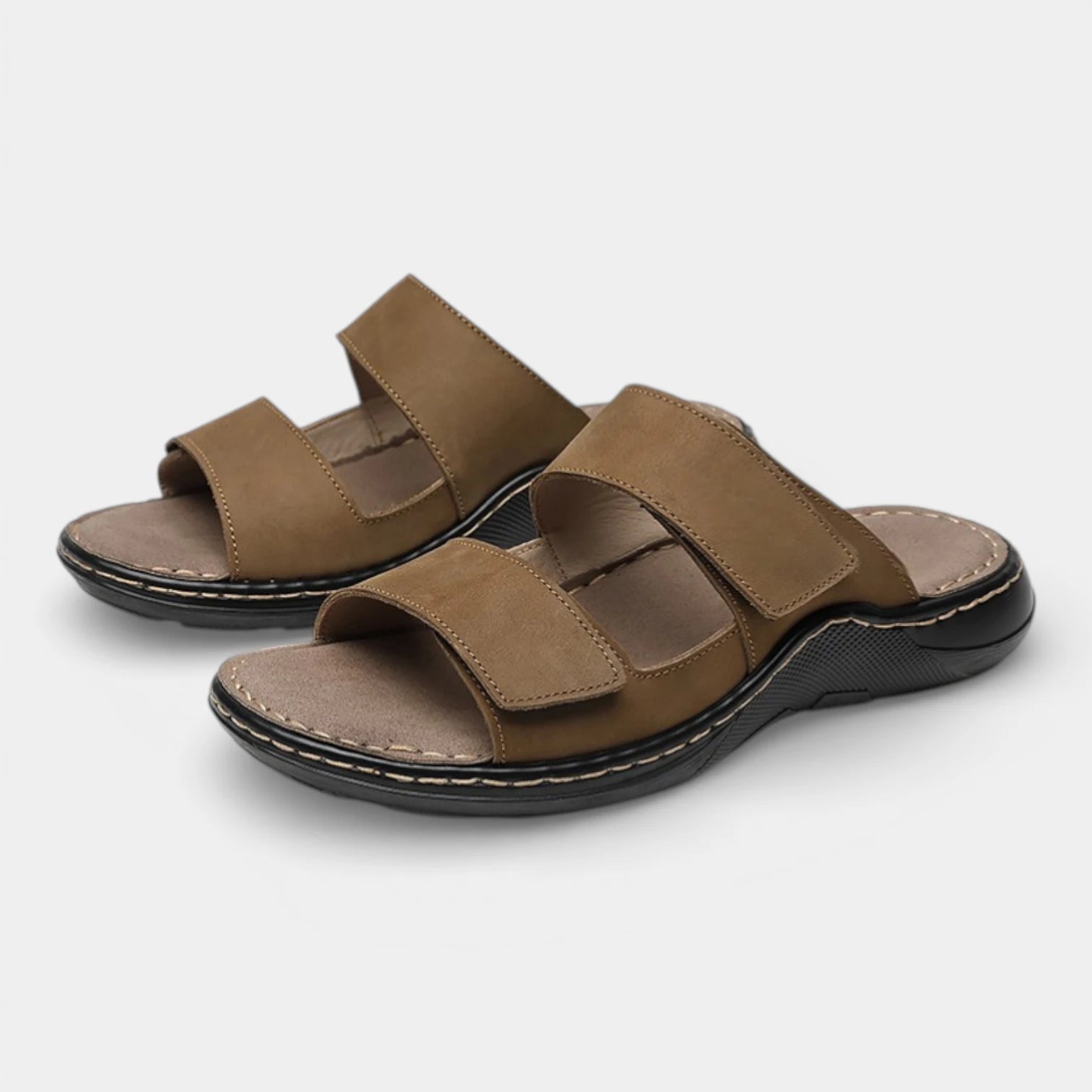 Double Strap Open Toe Slide Sandals for Men