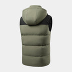 Hooded Puffer Vest Quilted Zip-Up Regular Fit for Men