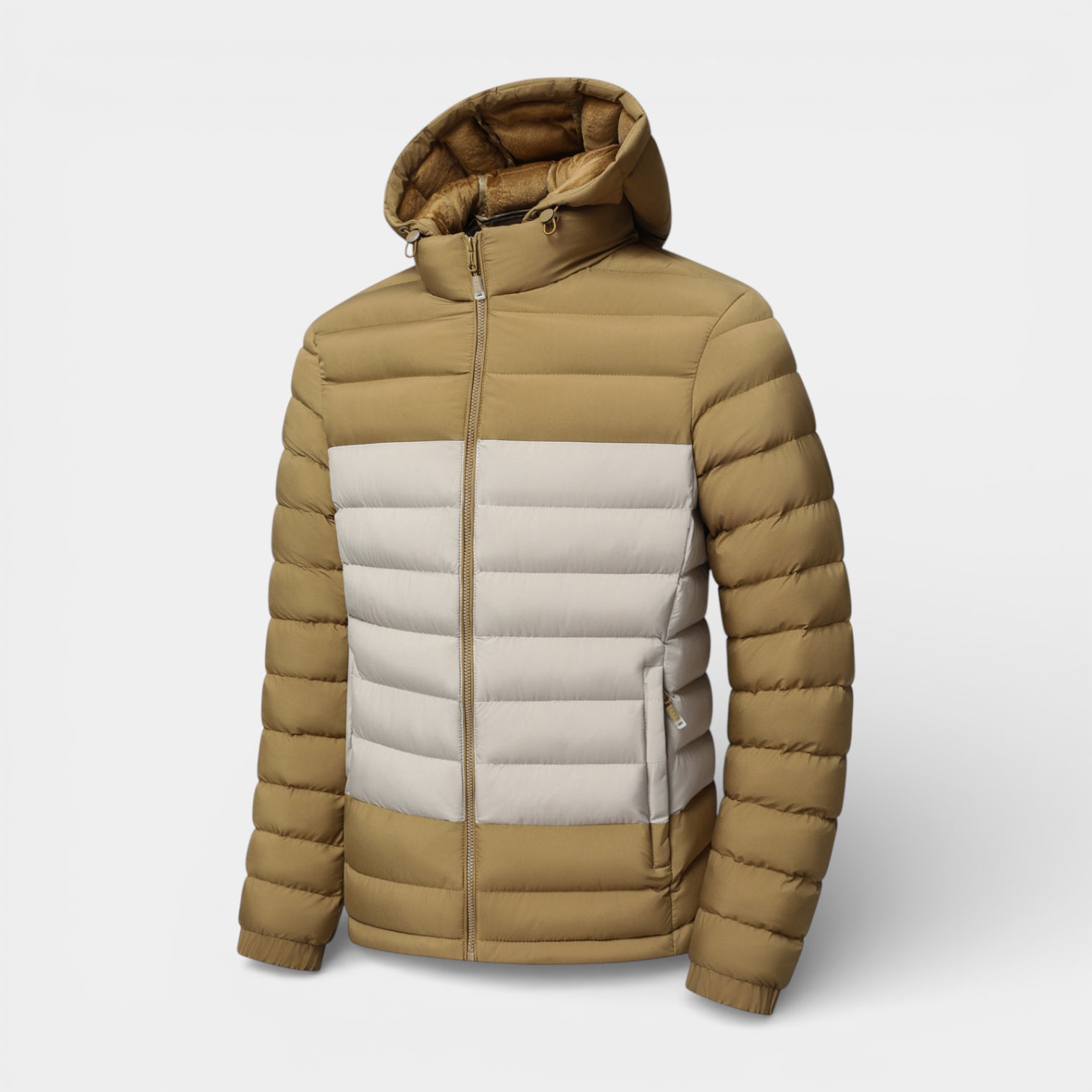 Lightweight Zip-Up Quilted Puffer Jacket for Men