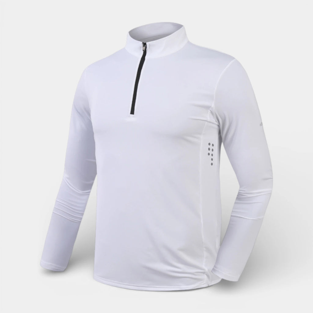 Quarter-Zip Pullover Stand Collar Long Sleeve for Men