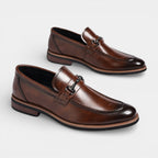 Slip-On Bit Loafers Polished Almond Toe for Men