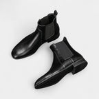Faux Leather Chelsea Boots Elastic Panel for Men
