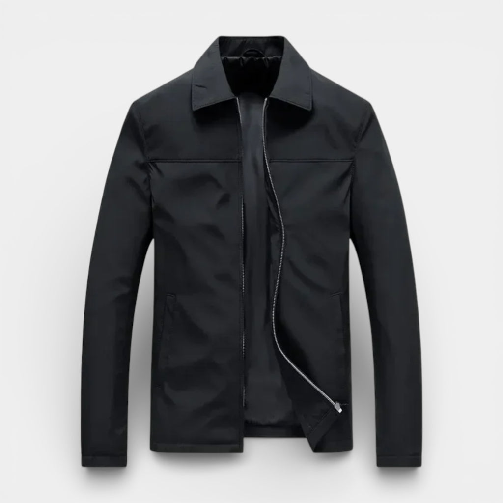 Zip-Up Polo Collar Jacket Regular Fit for Men