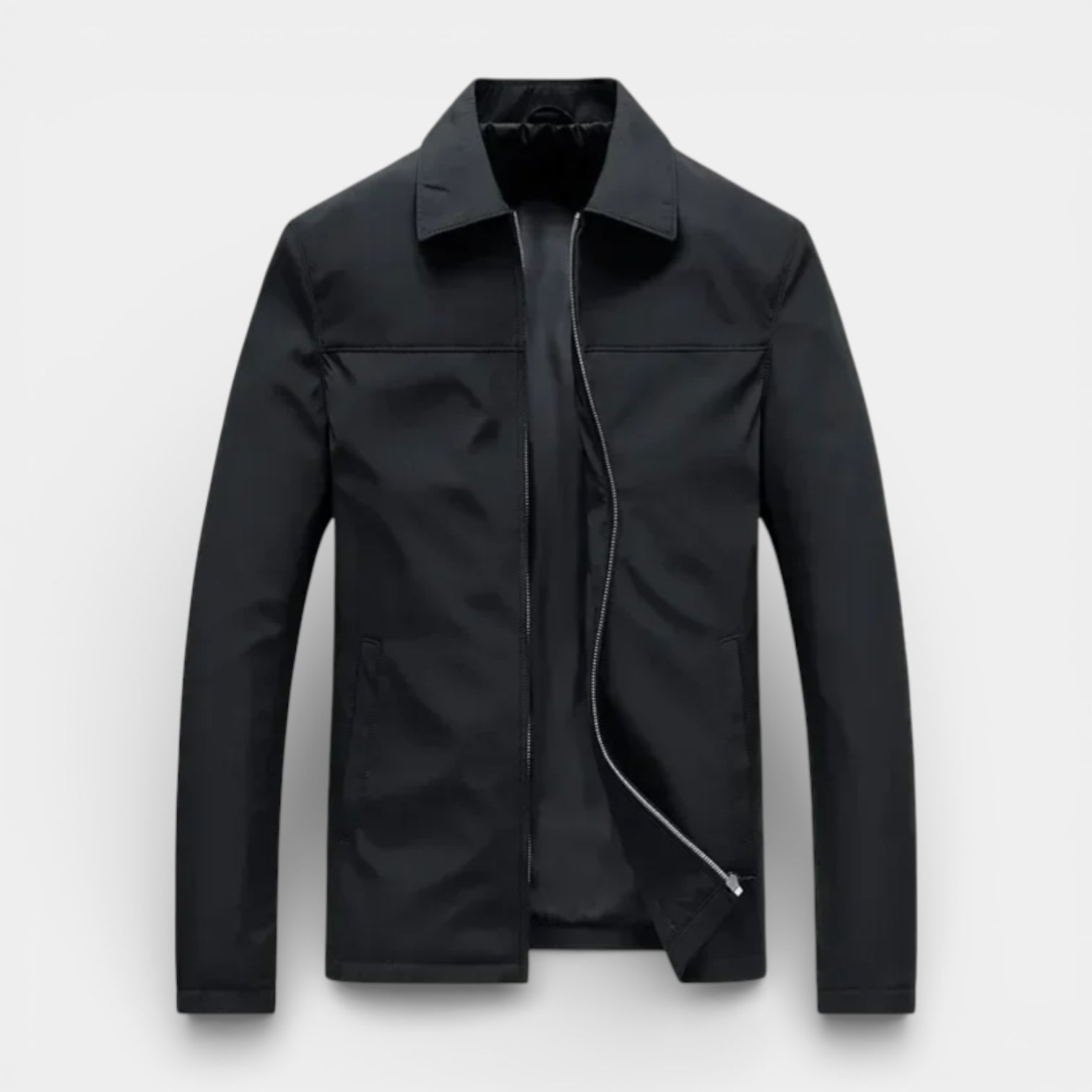 Zip-Up Polo Collar Jacket Regular Fit for Men