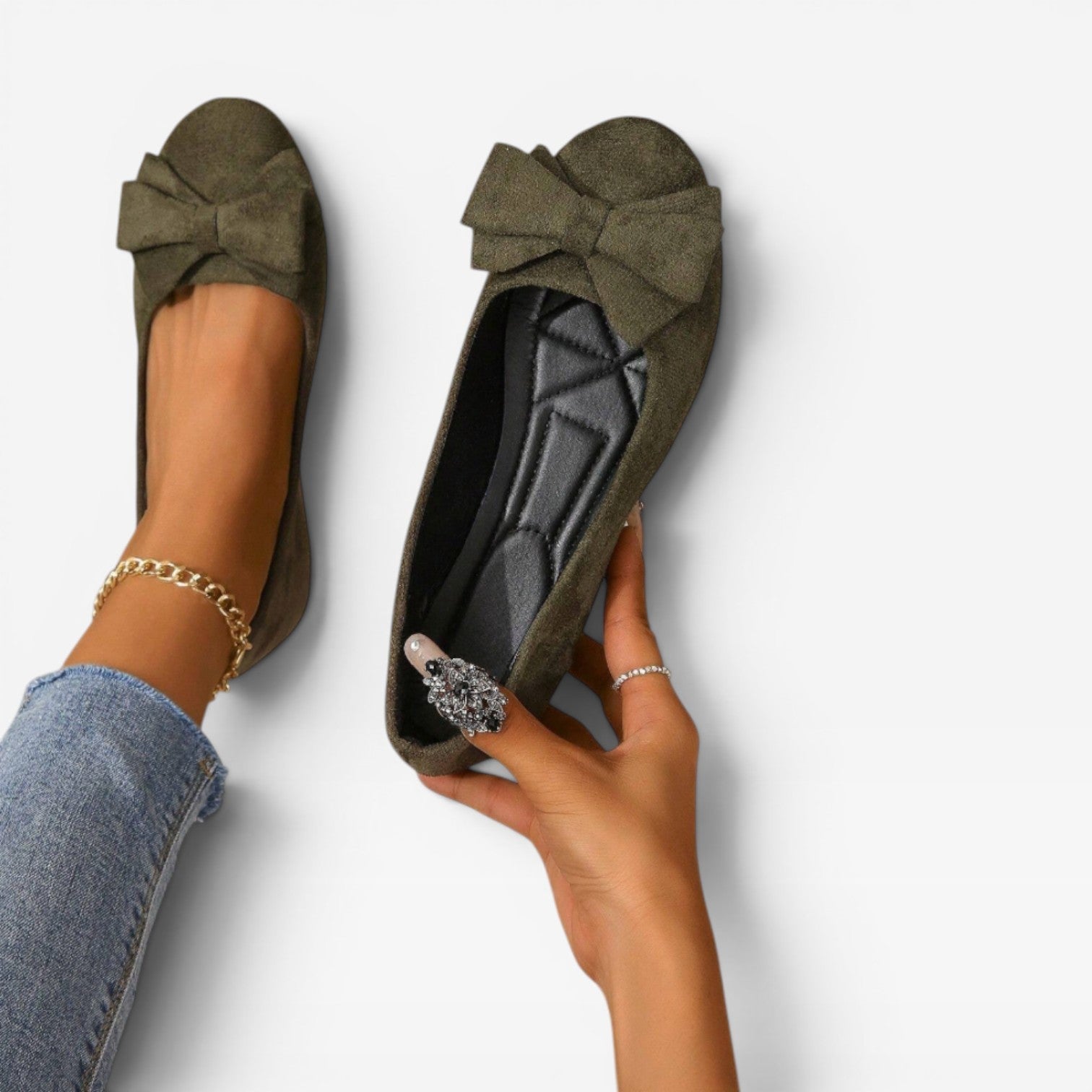 Women's Soft Slip-On Bow Ballet Flats