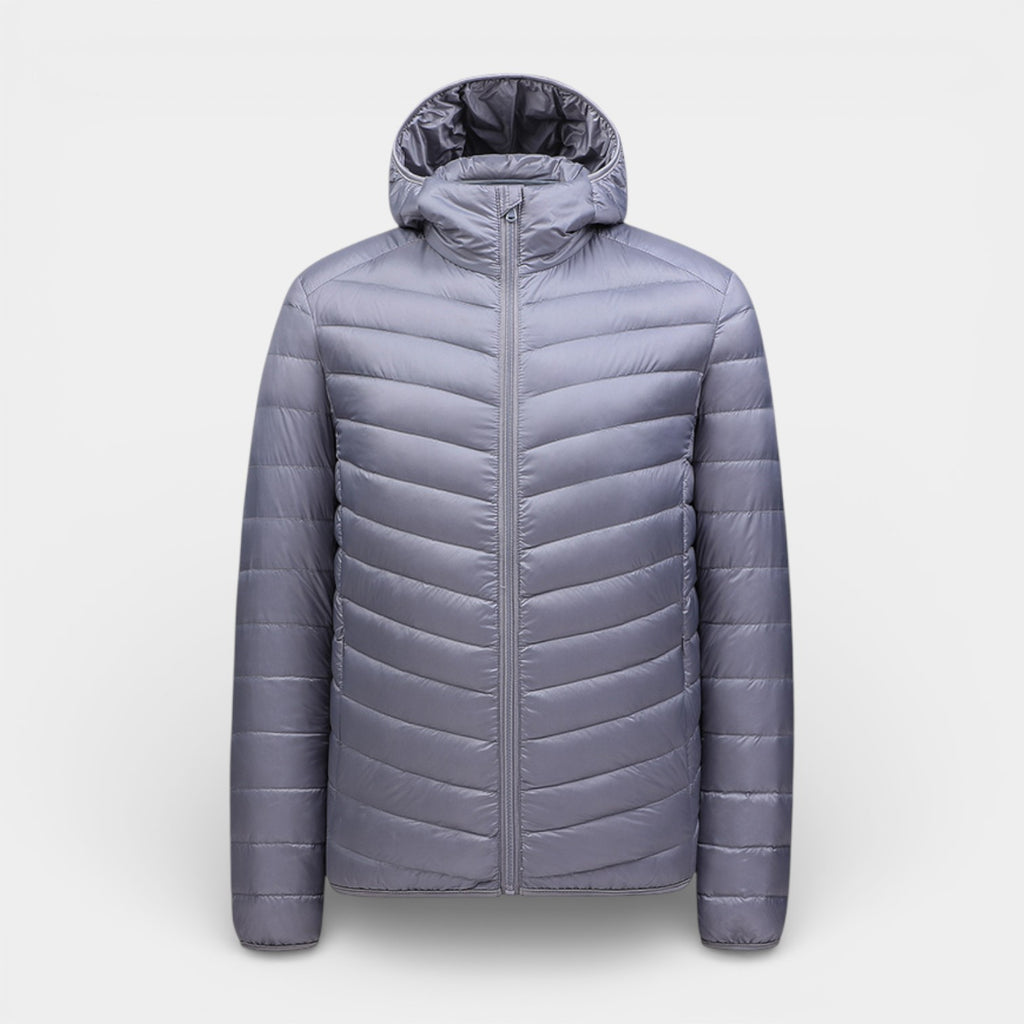 Hooded Quilted Puffer Jacket Lightweight Regular Fit for Men
