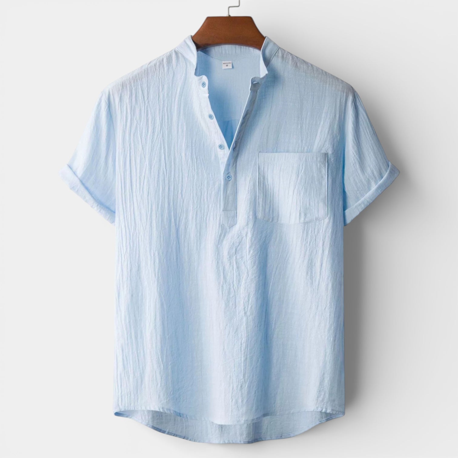 Henley Shirt Short Sleeve Regular Fit for Men