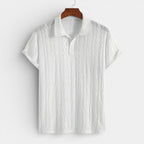 Geometric Pattern Short Sleeve Polo Shirt for Men