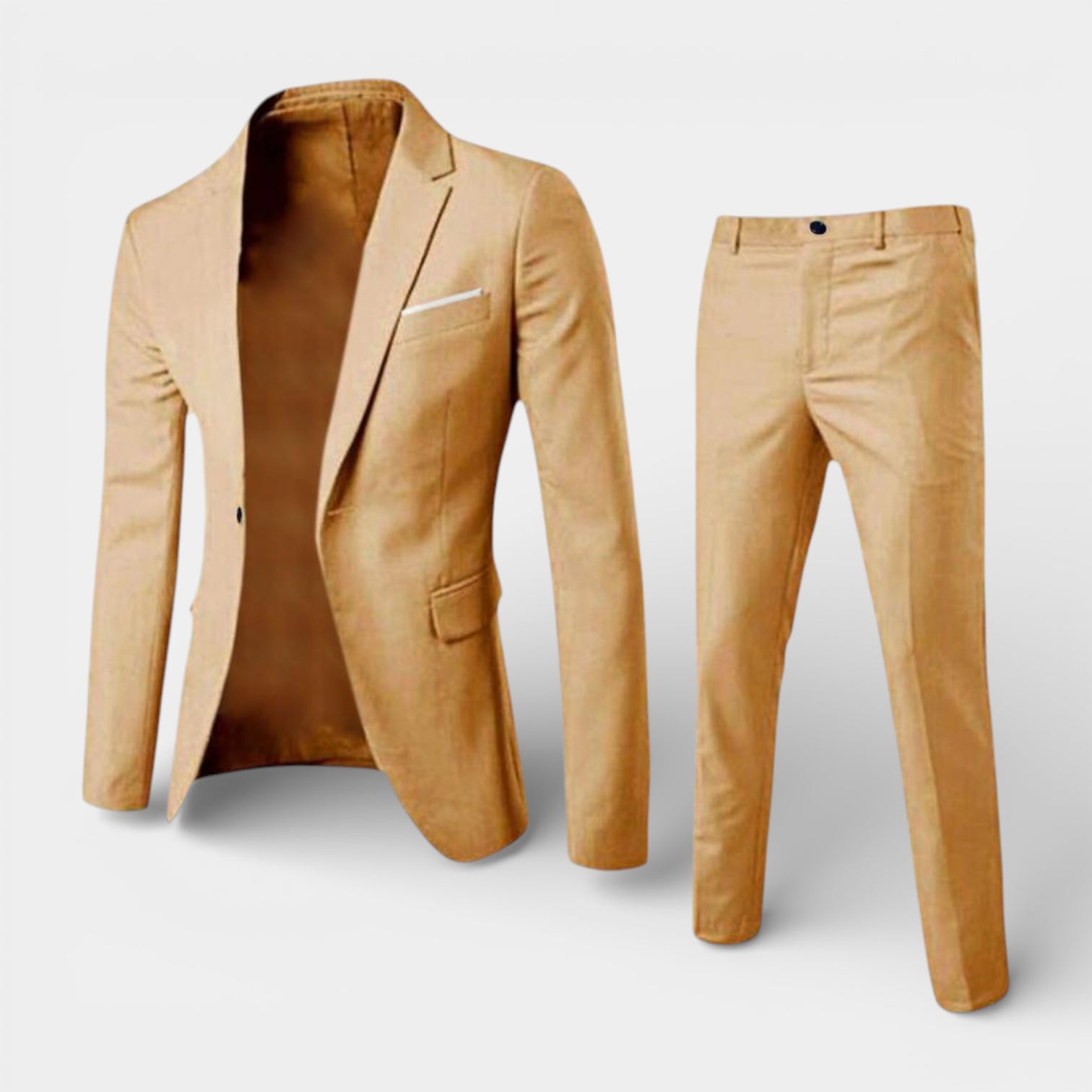 Slim Fit Two-Piece Tailored Suit Set for Men
