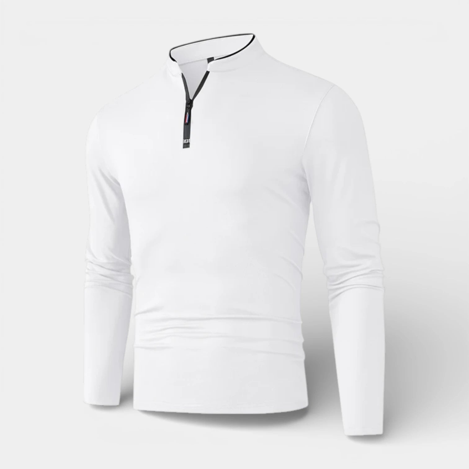 Long Sleeve Quarter-Zip Shirt Slim Fit for Men