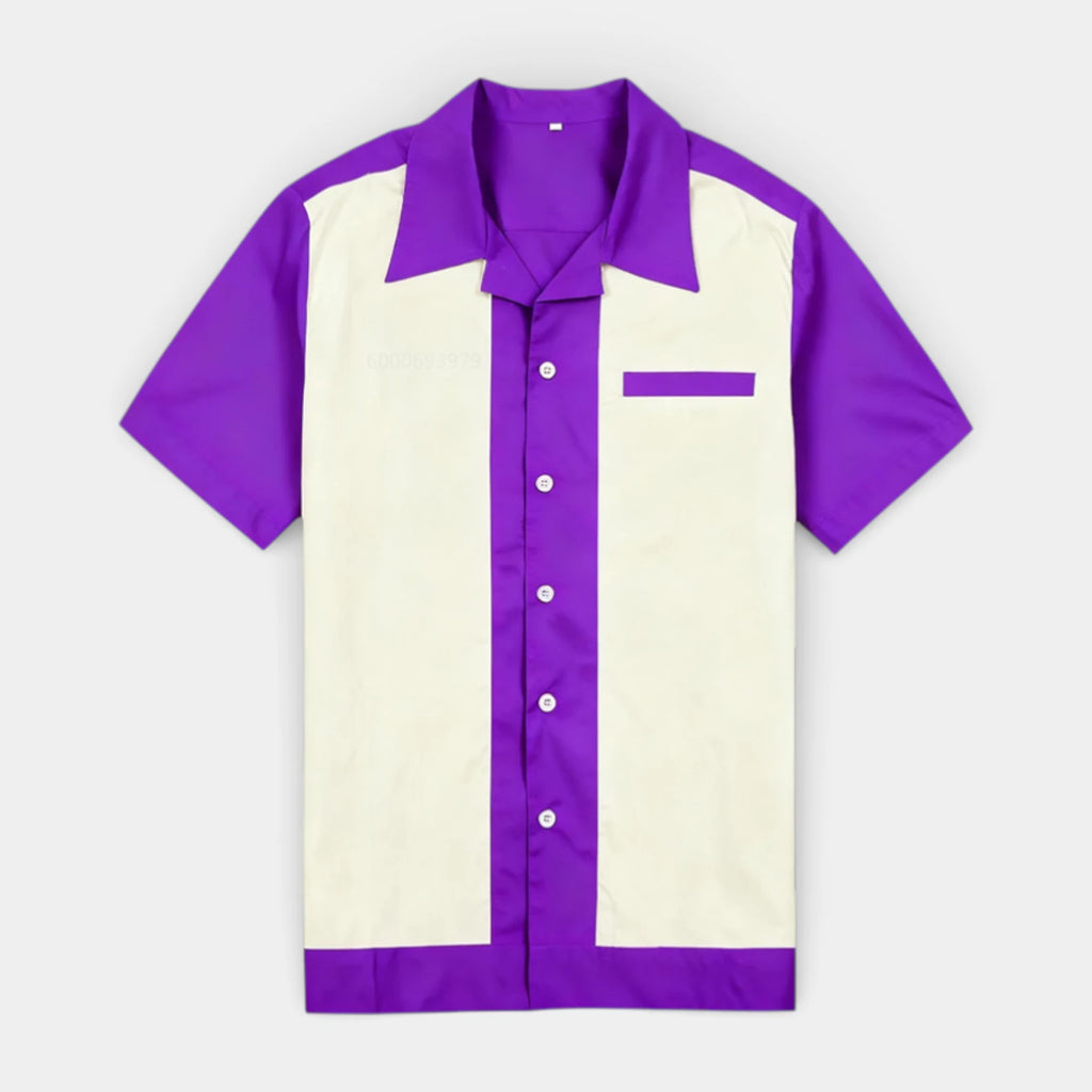 Short Sleeve Button-Up Shirt Regular Fit for Men