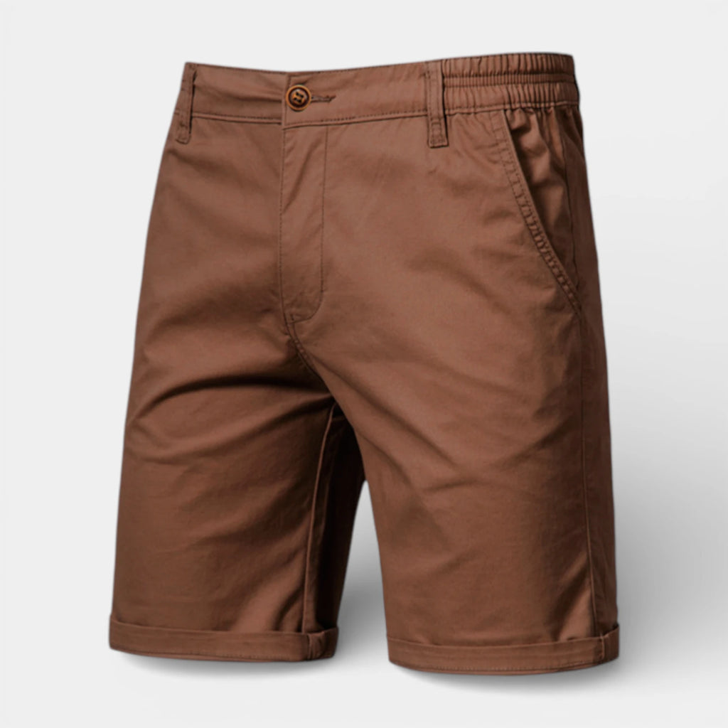 Chino Shorts Straight Fit Flat Front for Men