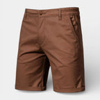 Chino Shorts Straight Fit Flat Front for Men