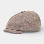Multi-Panel Newsboy Cap Curved Brim for Men
