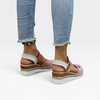 Women's Espadrille Wedge Sandals with Ankle Strap