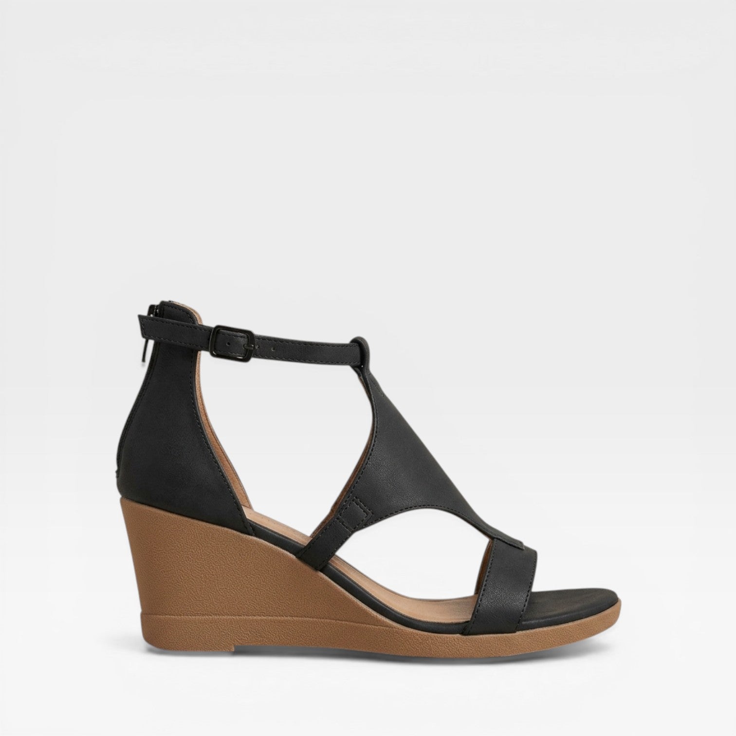 Women's Strappy Low Wedge Summer Sandals
