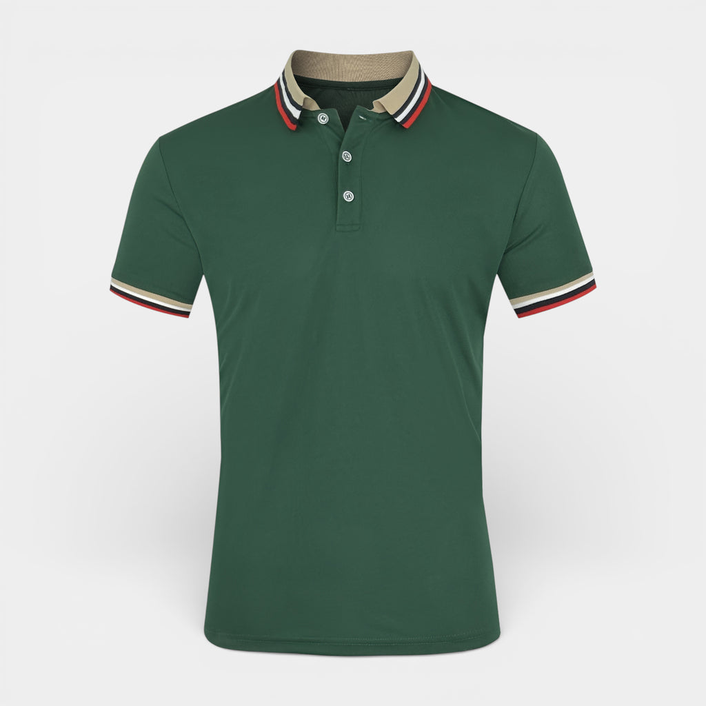 Short Sleeve Button-Up Polo Shirt Regular Fit for Men
