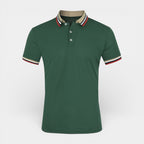 Short Sleeve Button-Up Polo Shirt Regular Fit for Men