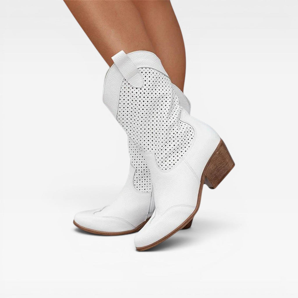 Women's Perforated Western Summer Boots