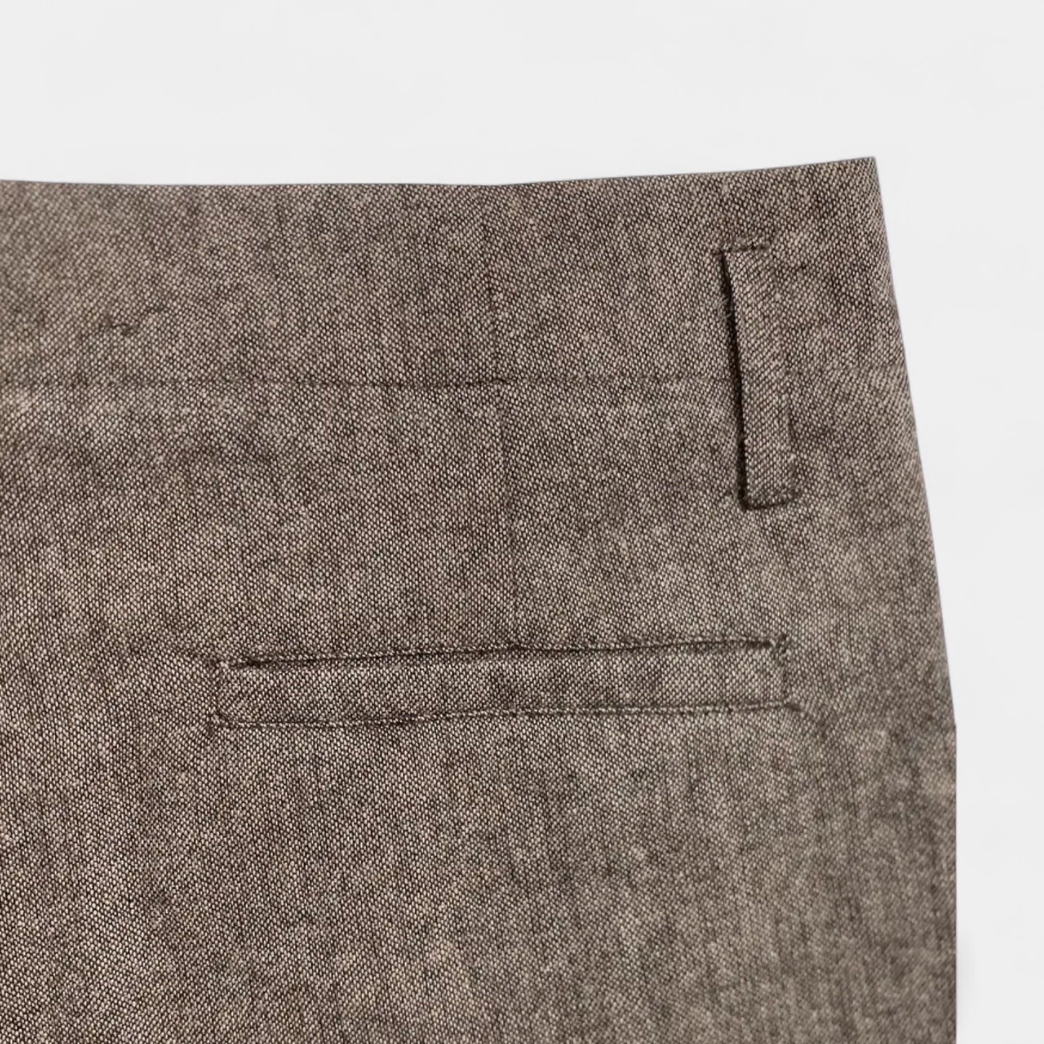 Wool-Blend Pleated Trousers Relaxed Straight Fit for Men