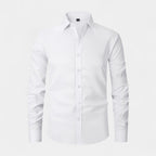 Slim Fit Cotton Blend Button-Down Dress Shirt for Men