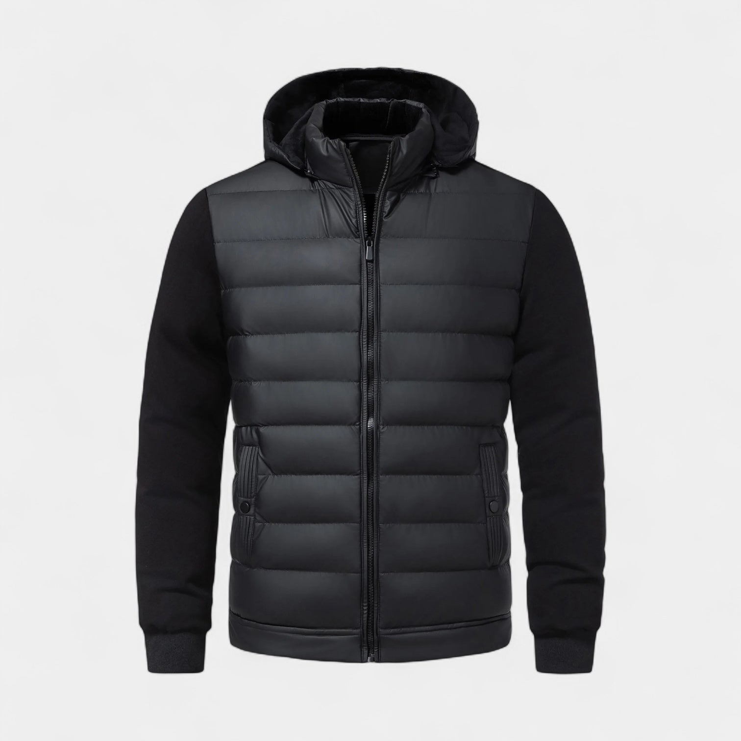 Hybrid Puffer Parka Jacket Quilted Regular Fit for Men