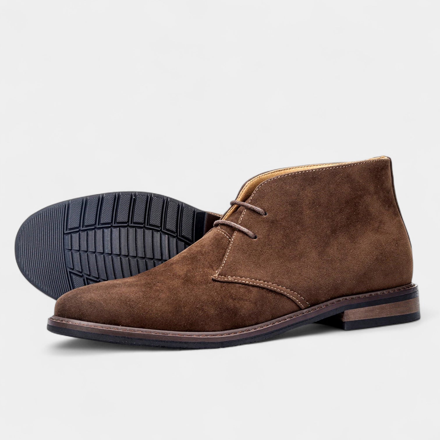 Suede Chukka Boots Two-Eyelet Lace-Up for Men